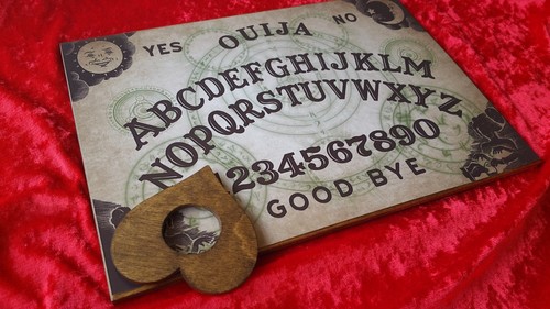 Wooden ouija board game - board,
