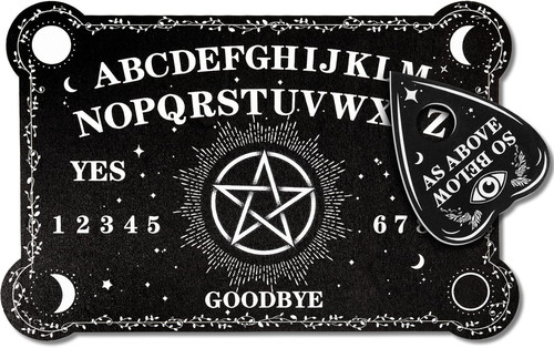 Black ouija wooden board game - wooden,