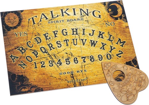 Wooden ouija board game with - board,