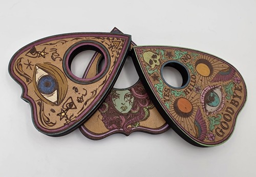 Wooden ouija spirit board - ouija,