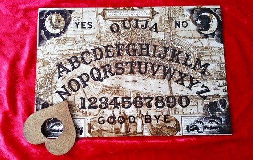 Wooden ouija board game - wooden, &